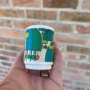 Vintage MCM Made in Japan Psychadelic Tooth pick holder shot glass 60s 70s Mini